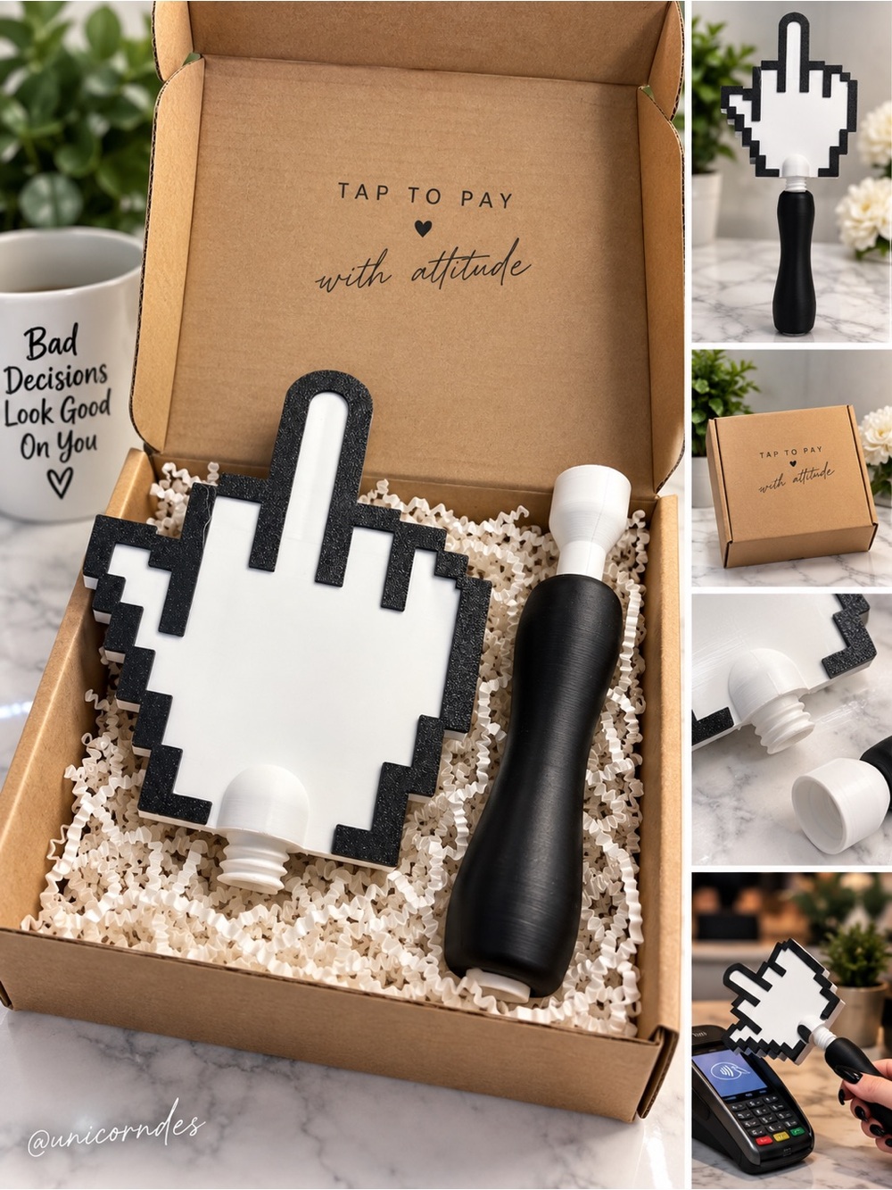 Viral TikTok Middle Finger Tap to Pay Credit Card Wand Novelty Gift